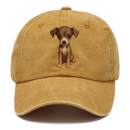 Baby Italian Greyhound Puppy - sleek tiny body, long legs, gentle eyes, front-facing, - Classic Cap - Golden Harvest(Yellow)