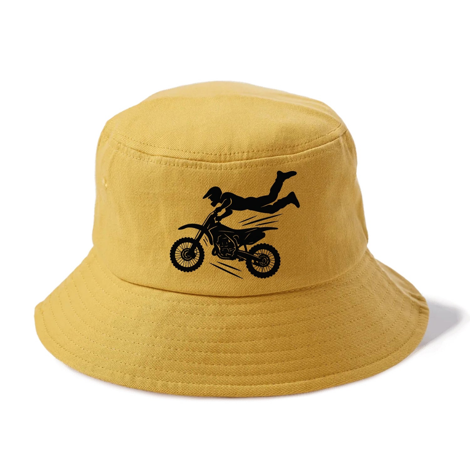 Motocross rider airborne trick - Bucket Hat - Golden Harvest(Yellow)