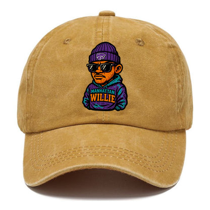 Manhattan Willie wearing Kansas State beanie with powercat patch - Classic Cap - Golden Harvest(Yellow)