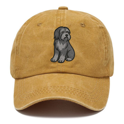 Bearded Collie - Gray shaggy coat embroidered pose - Classic Cap - Golden Harvest(Yellow)