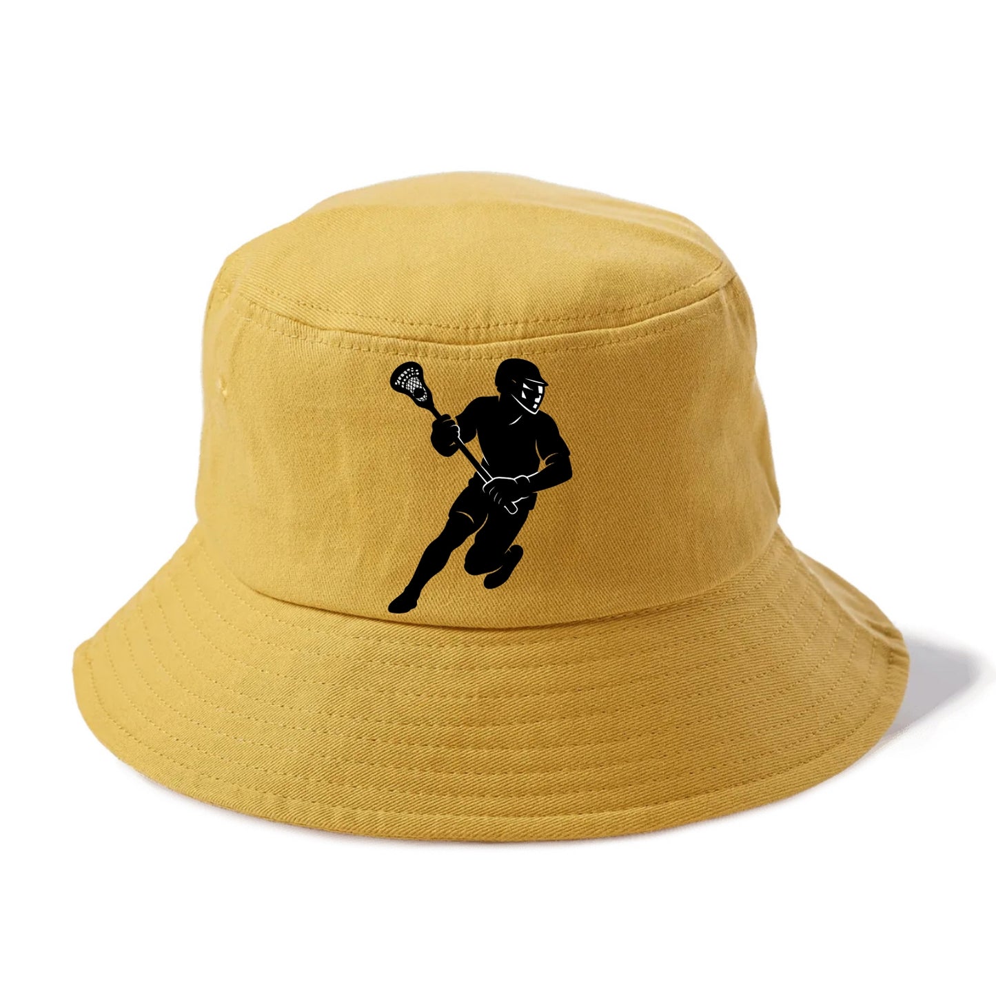 Lacrosse player cradling stick - Bucket Hat - Golden Harvest(Yellow)
