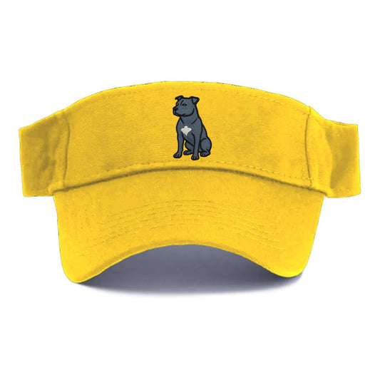 American Staffordshire Terrier - Blue embroidered design - Visor - Golden Harvest(Yellow)