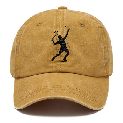 Tennis player serving with powerful form - Classic Cap - Golden Harvest(Yellow)