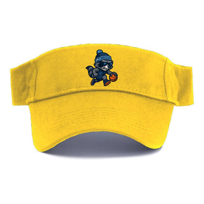 Memphis Raccoon wearing Grizzlies beanie with riverboat patch and wayfarer sunglasses - Visor - Golden Harvest(Yellow)