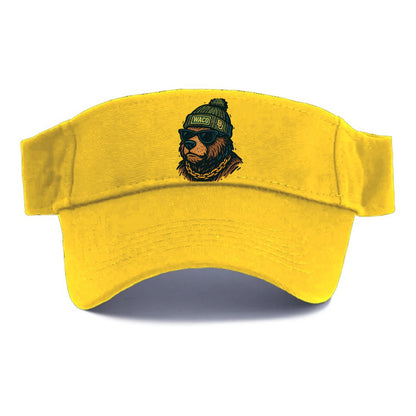 Waco Bear wearing Baylor beanie with BU patch - Visor - Golden Harvest(Yellow)
