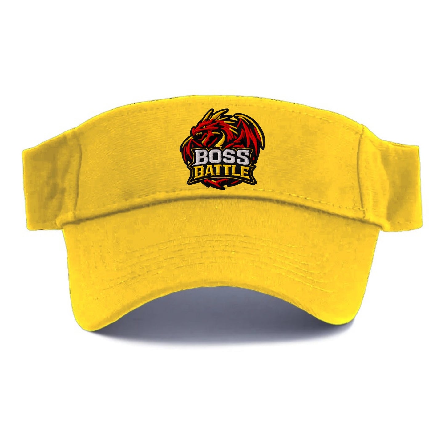 BOSS BATTLE - dragon silhouette in red and gold , raid - Visor - Golden Harvest(Yellow)