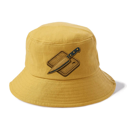 Chef knife with cutting board - culinary enthusiast - Bucket Hat - Golden Harvest(Yellow)