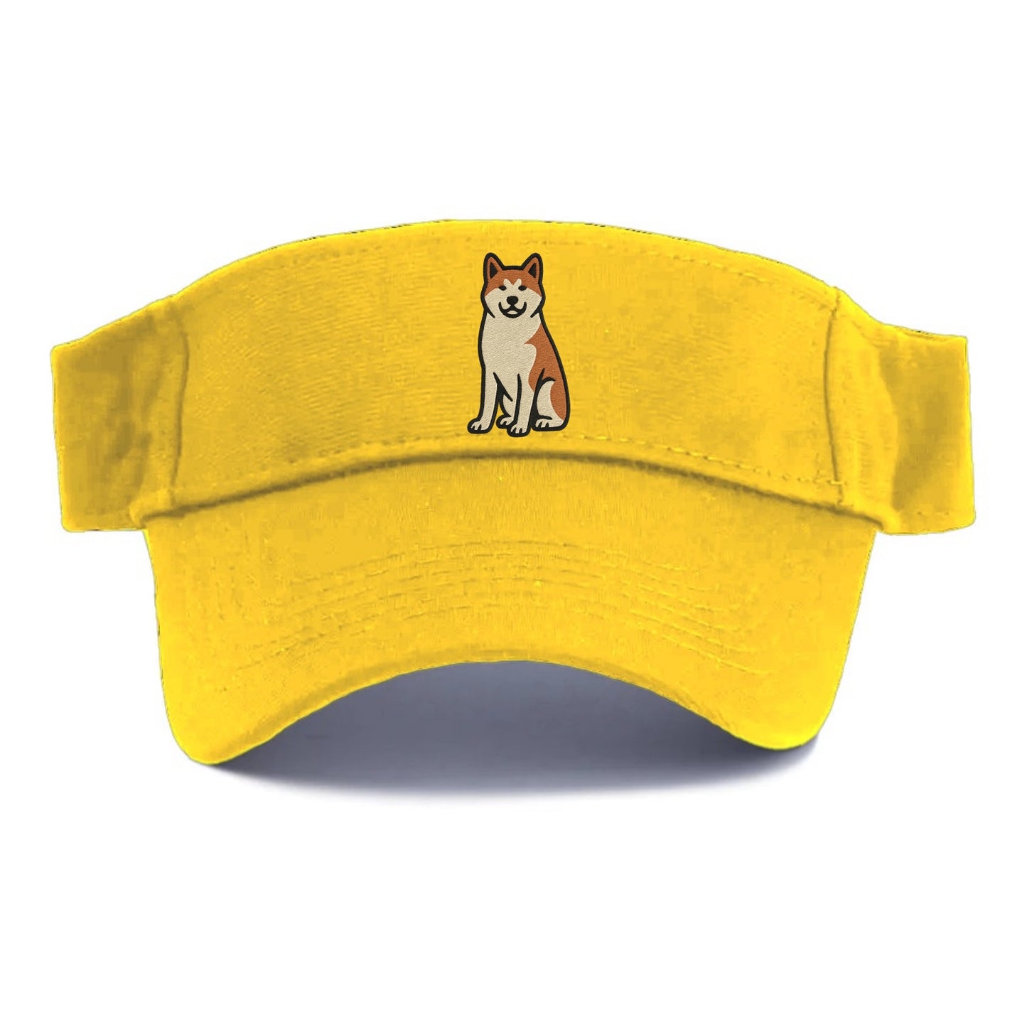 Akita - White and red sitting pose - Visor - Golden Harvest(Yellow)