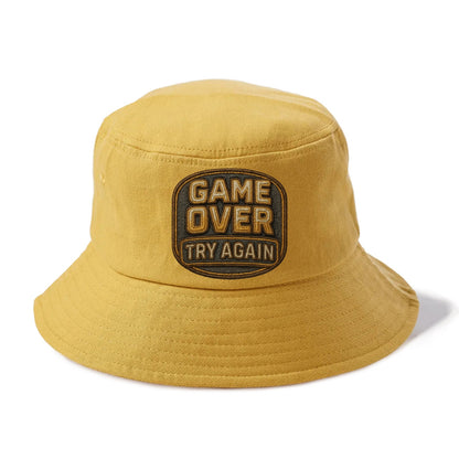 Game Over Try Again  - Bucket Hat - Golden Harvest(Yellow)