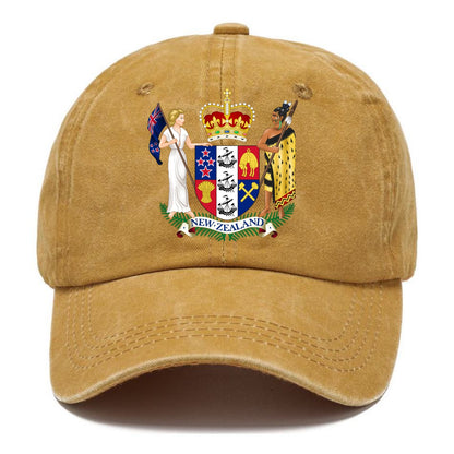 Coat Of Arms Of New Zealand - Classic Cap - Golden Harvest(Yellow)