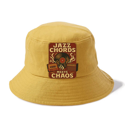 Jazz chords with hyperpop energy - "Jazz Meets Chaos" - unexpected fusion - Bucket Hat - Golden Harvest(Yellow)