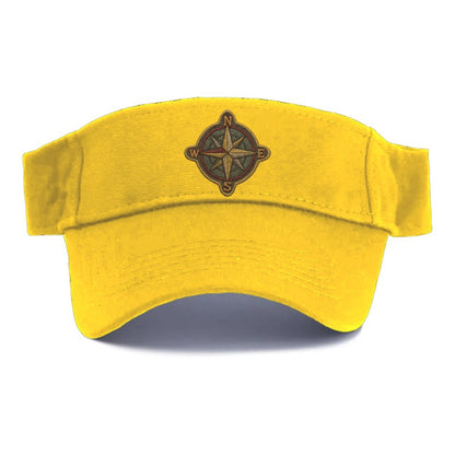 Compass rose with cardinal directions - explorer symbol - Visor - Golden Harvest(Yellow)