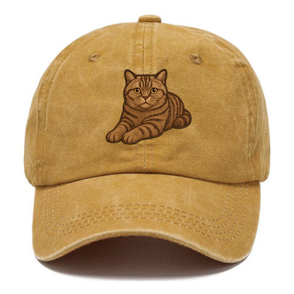 British Shorthair  relaxed lying down wi Classic Cap - Golden Harvest(Yellow)