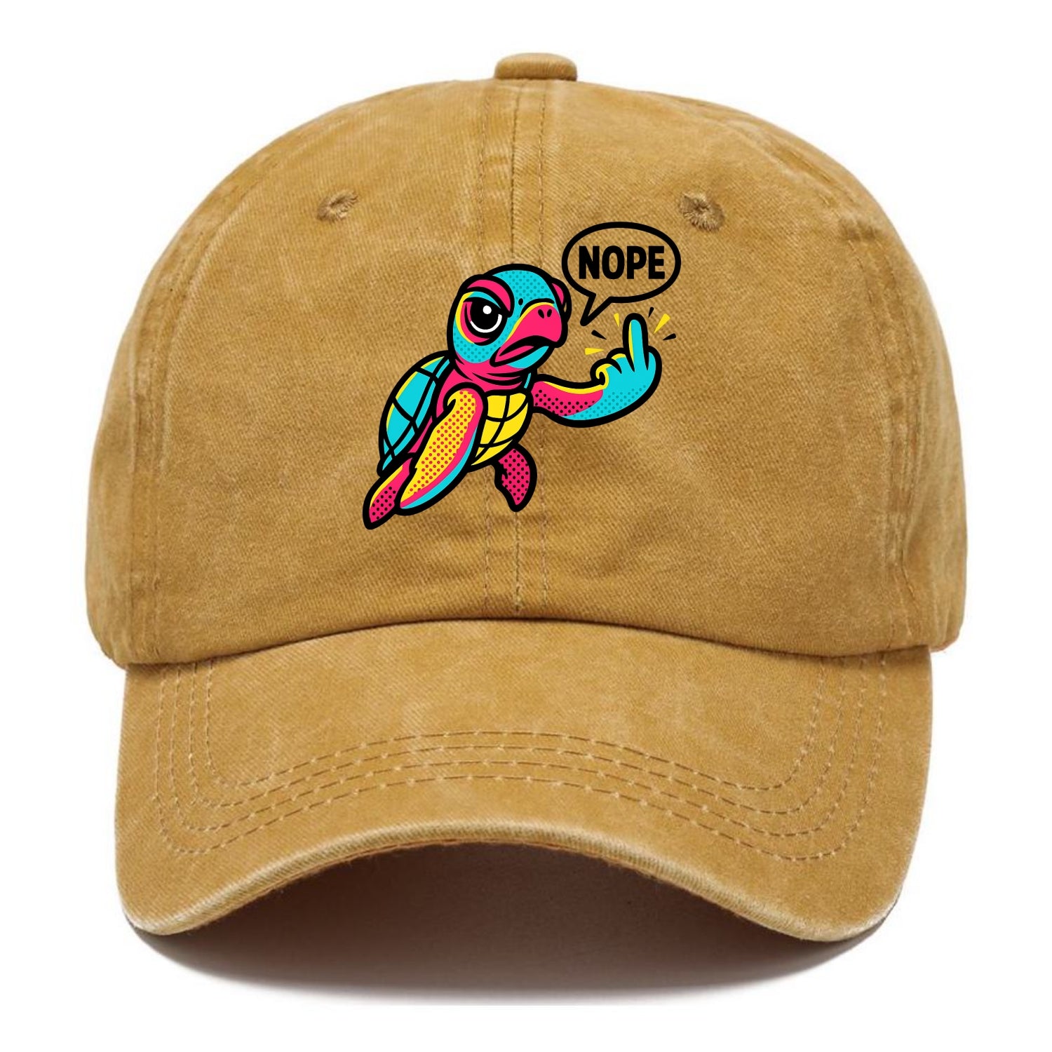 baby sea turtle swimming gracefully, one flipper extended sassily - Classic Cap - Golden Harvest(Yellow)