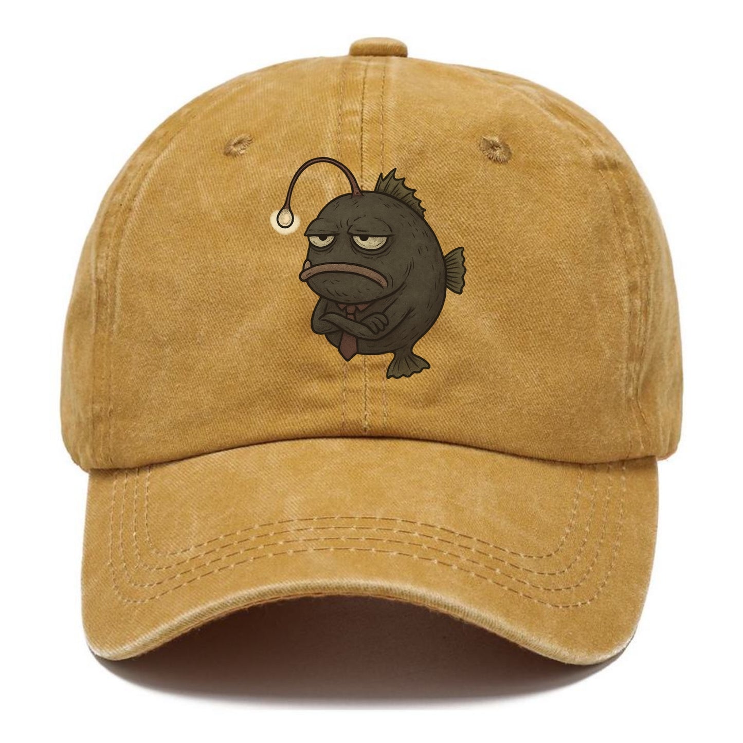 THE ANGLERFISH LURES DISAPPOINTMENT | Dark gray anglerfish with dim light - Classic Cap - Golden Harvest(Yellow)