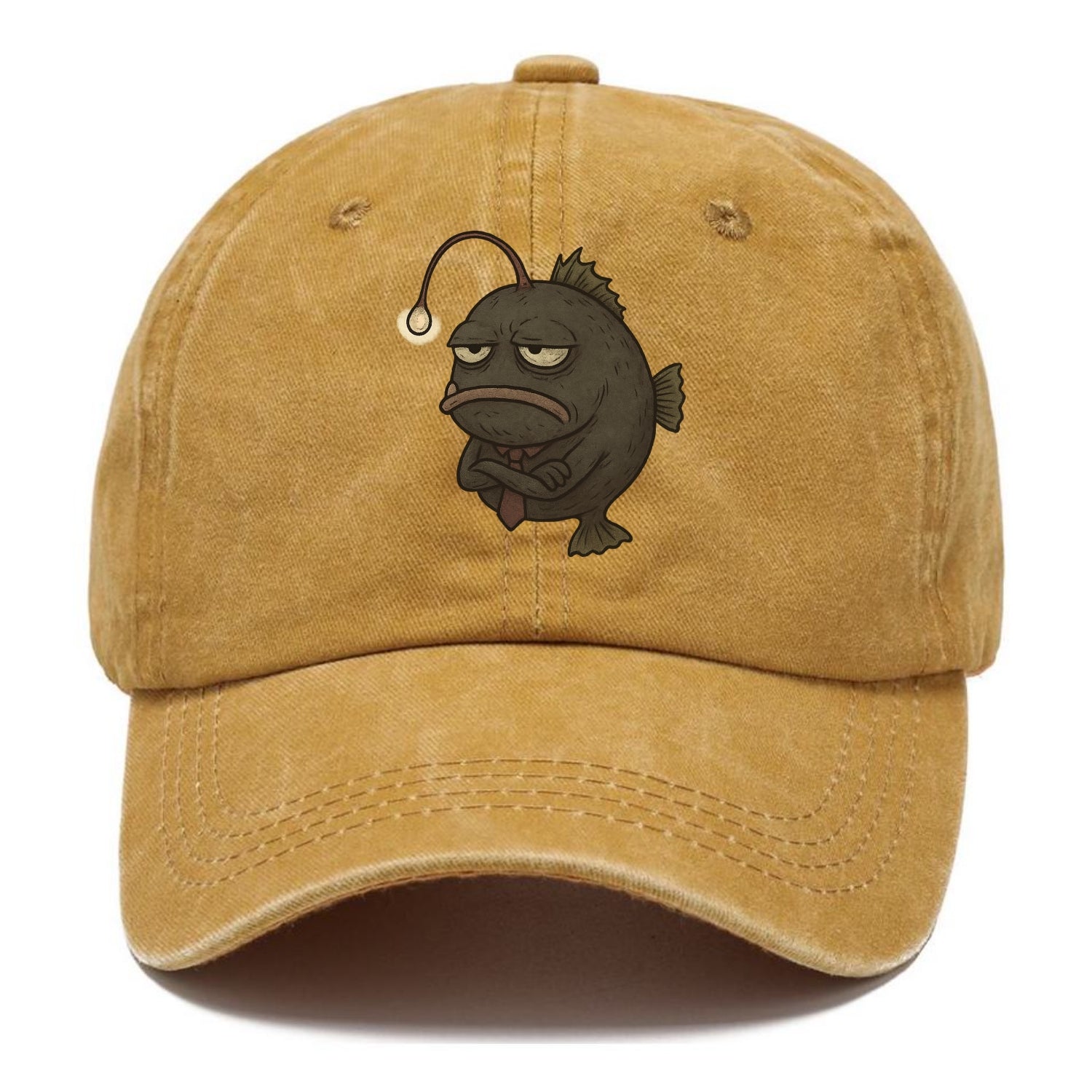 THE ANGLERFISH LURES DISAPPOINTMENT | Dark gray anglerfish with dim light - Classic Cap - Golden Harvest(Yellow)