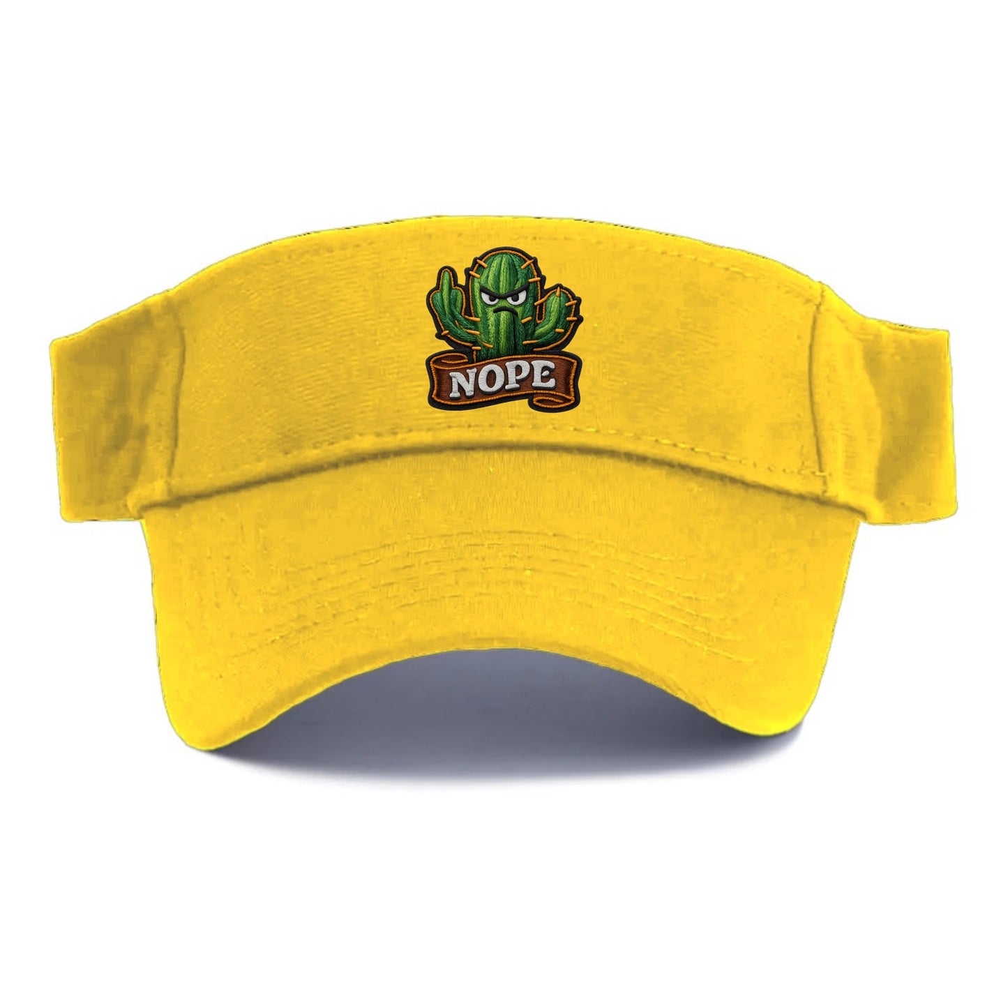 NOPE CACTUS - cactus with attitude in green , prickly personality - Visor - Golden Harvest(Yellow)