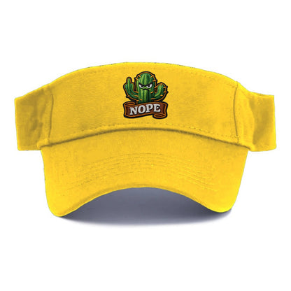 NOPE CACTUS - cactus with attitude in green , prickly personality - Visor - Golden Harvest(Yellow)