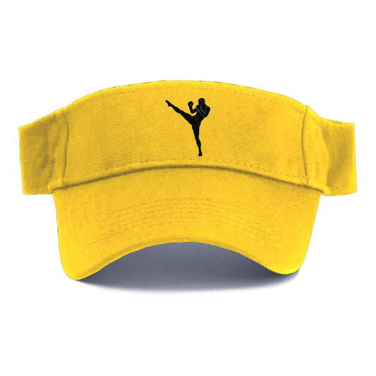 Kickboxer delivering roundhouse kick - Visor - Golden Harvest(Yellow)