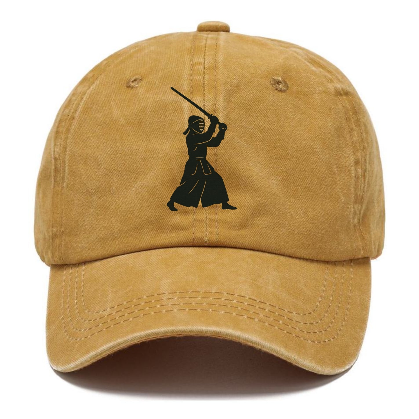 Kendo swordsman in striking stance - Classic Cap - Golden Harvest(Yellow)