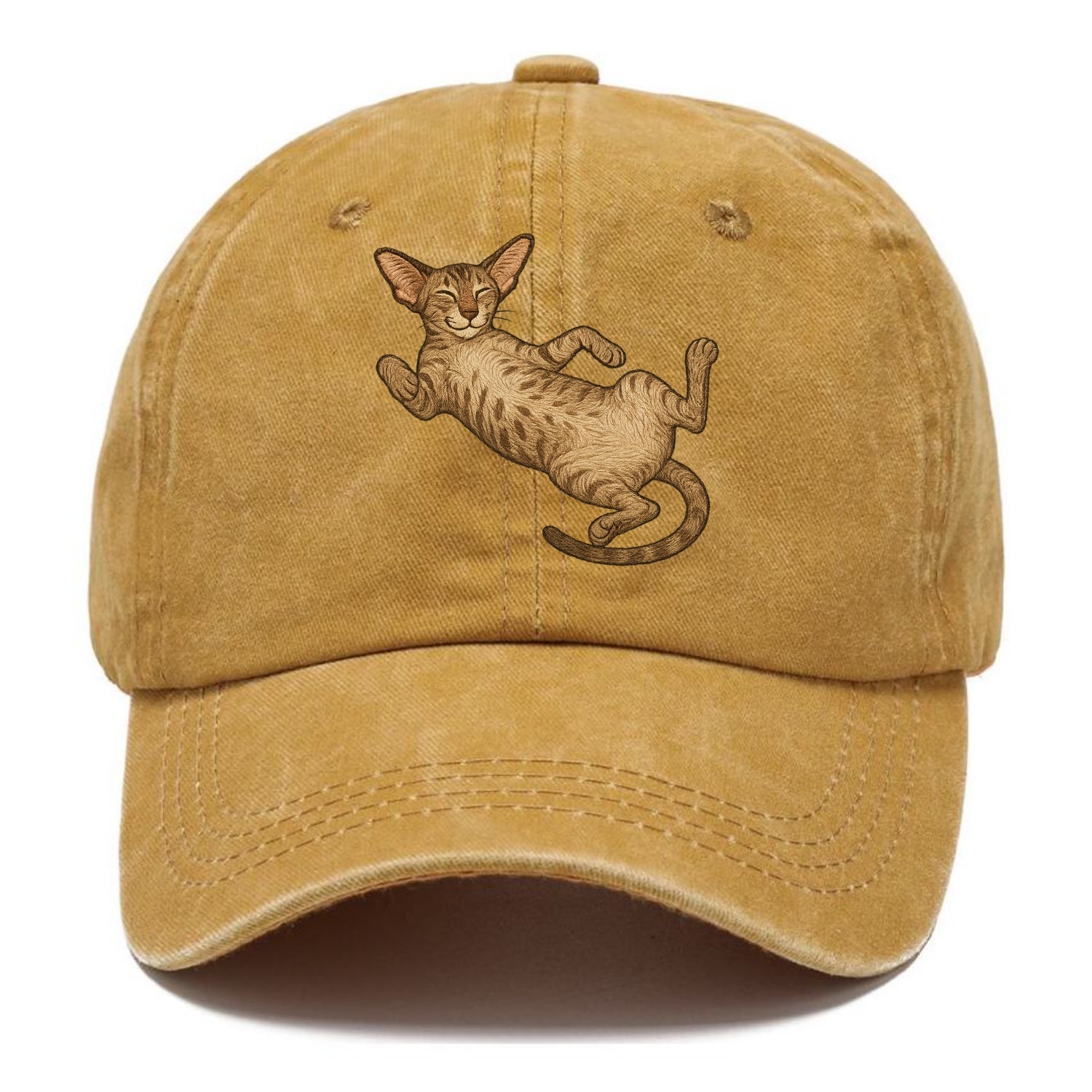 Oriental Shorthair  fully relaxed sprawl Classic Cap - Golden Harvest(Yellow)