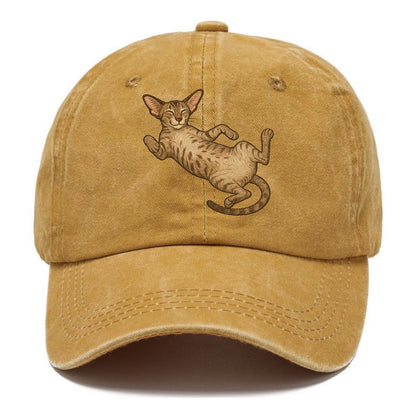 Oriental Shorthair  fully relaxed sprawl Classic Cap - Golden Harvest(Yellow)