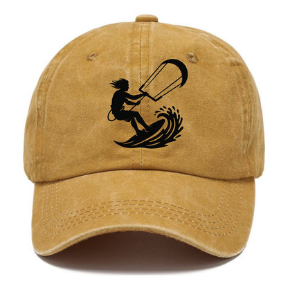 Kite surfer riding wave - Classic Cap - Golden Harvest(Yellow)
