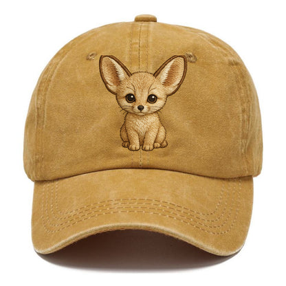 Baby Fennec Fox - huge ears, cream fur, large dark eyes, front-facing, desert baby - Classic Cap - Golden Harvest(Yellow)