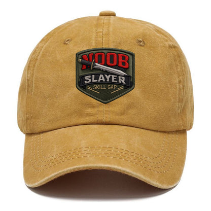 NOOB SLAYER - sword through noob text in red and silver , skill gap - Classic Cap - Golden Harvest(Yellow)