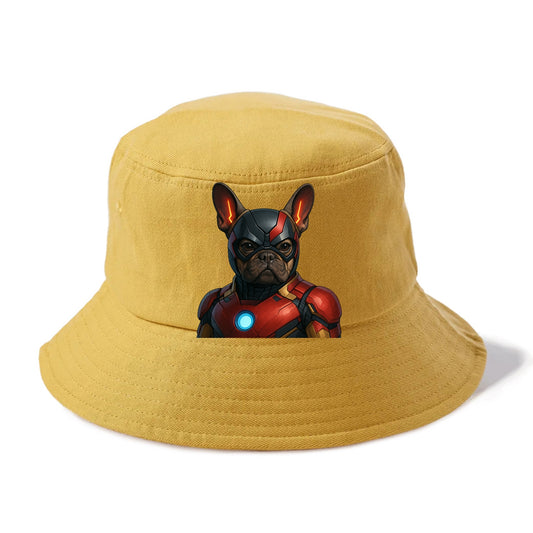 French Bulldog Iron Man  - Bucket Hat - Golden Harvest(Yellow)