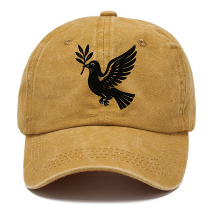 Dove carrying olive branch - peace movement ink painting - Classic Cap - Golden Harvest(Yellow)