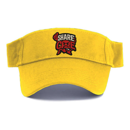SHARE;CARE TOO MUCH Oversharer Green Hat - Visor - Golden Harvest(Yellow)