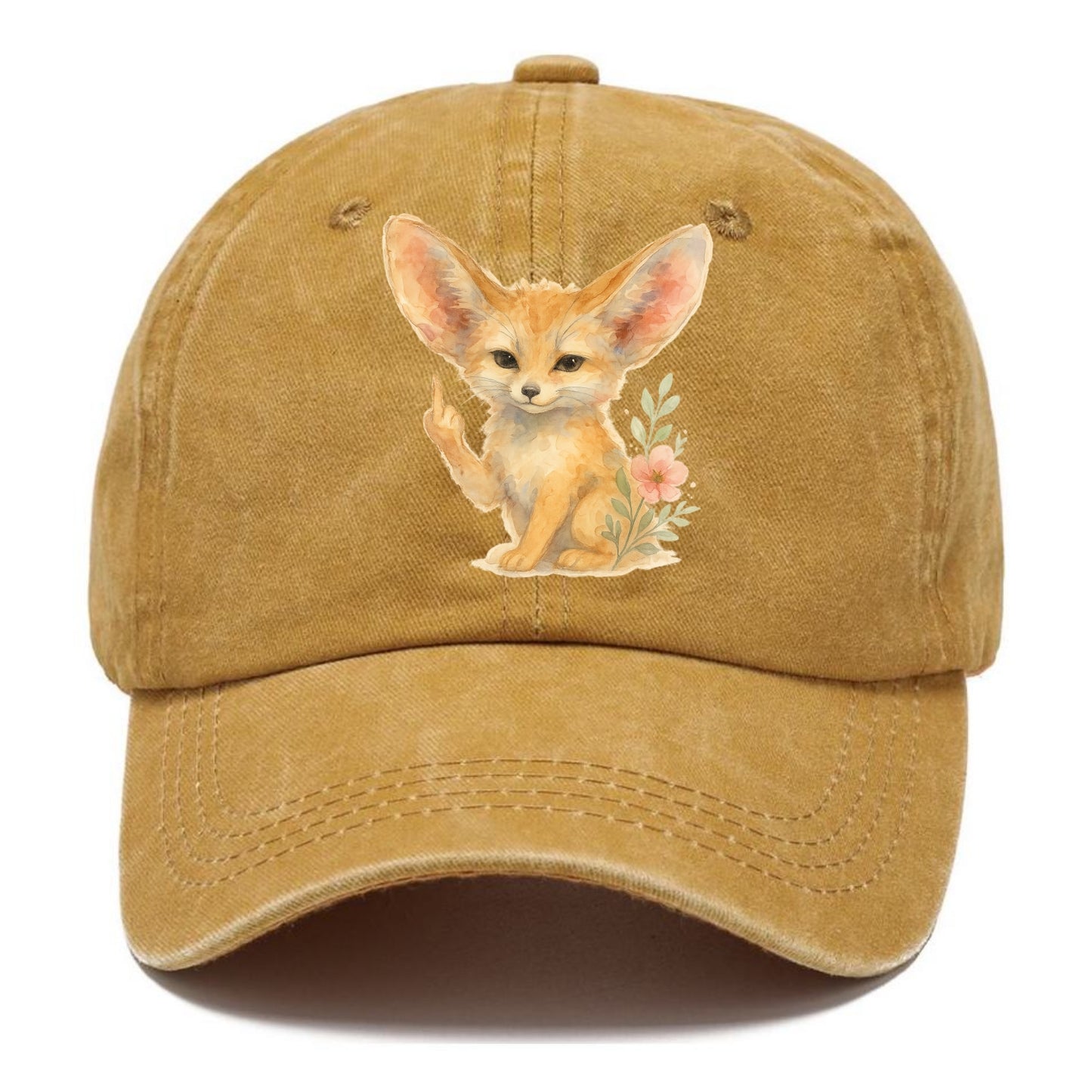 tiny fennec fox with oversized ears, one small paw raised in sass - Classic Cap - Golden Harvest(Yellow)