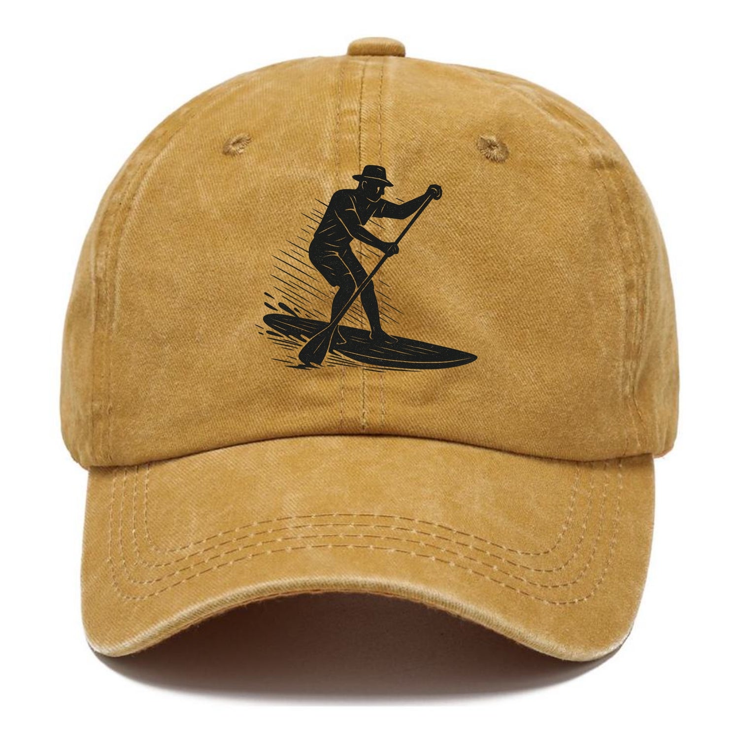 Stand-up paddleboarder on calm water - Classic Cap - Golden Harvest(Yellow)