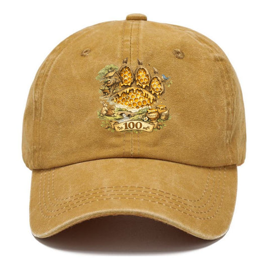 HONEY PAW | Bear paw print filled with honeycomb | Sticky evidence | Forest treasure - Classic Cap - Golden Harvest(Yellow)