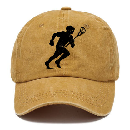 Lacrosse player cradling and running - Classic Cap - Golden Harvest(Yellow)