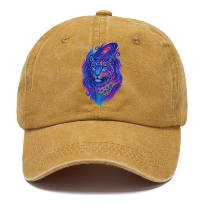 Majestic snow leopard with rainbow gradient spots, crystalline flowing patterns, - Classic Cap - Golden Harvest(Yellow)
