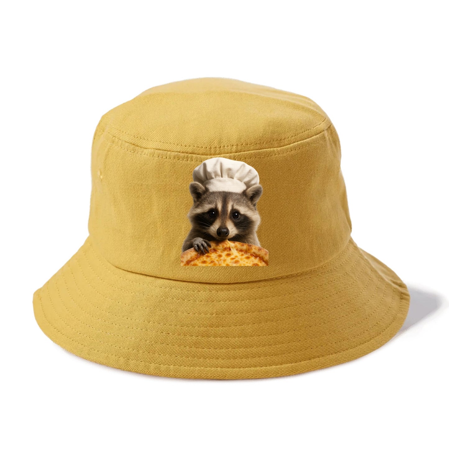 Pizza Dad Raccoon  - Bucket Hat - Golden Harvest(Yellow)