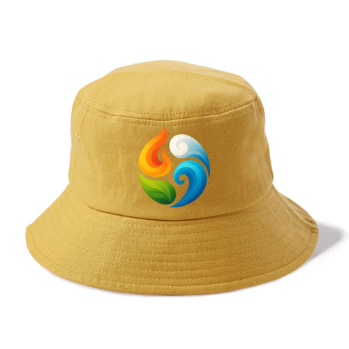 Four Elements Dance - Fire orange, water - Bucket Hat