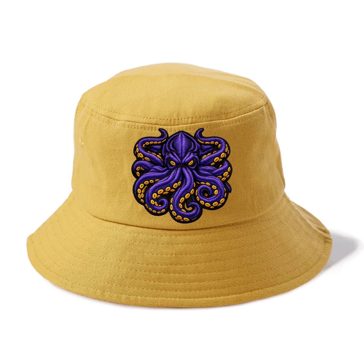 KRAKEN TENTACLES - sea monster in purple and black , deep sea - Bucket Hat - Golden Harvest(Yellow)