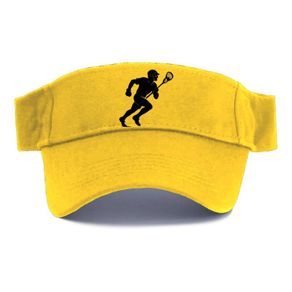 Lacrosse player cradling and running - Visor - Golden Harvest(Yellow)
