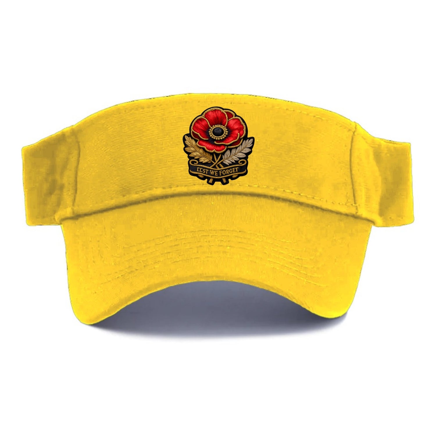 MEMORIAL POPPY - red poppy flower in scarlet , remembrance - Visor - Golden Harvest(Yellow)