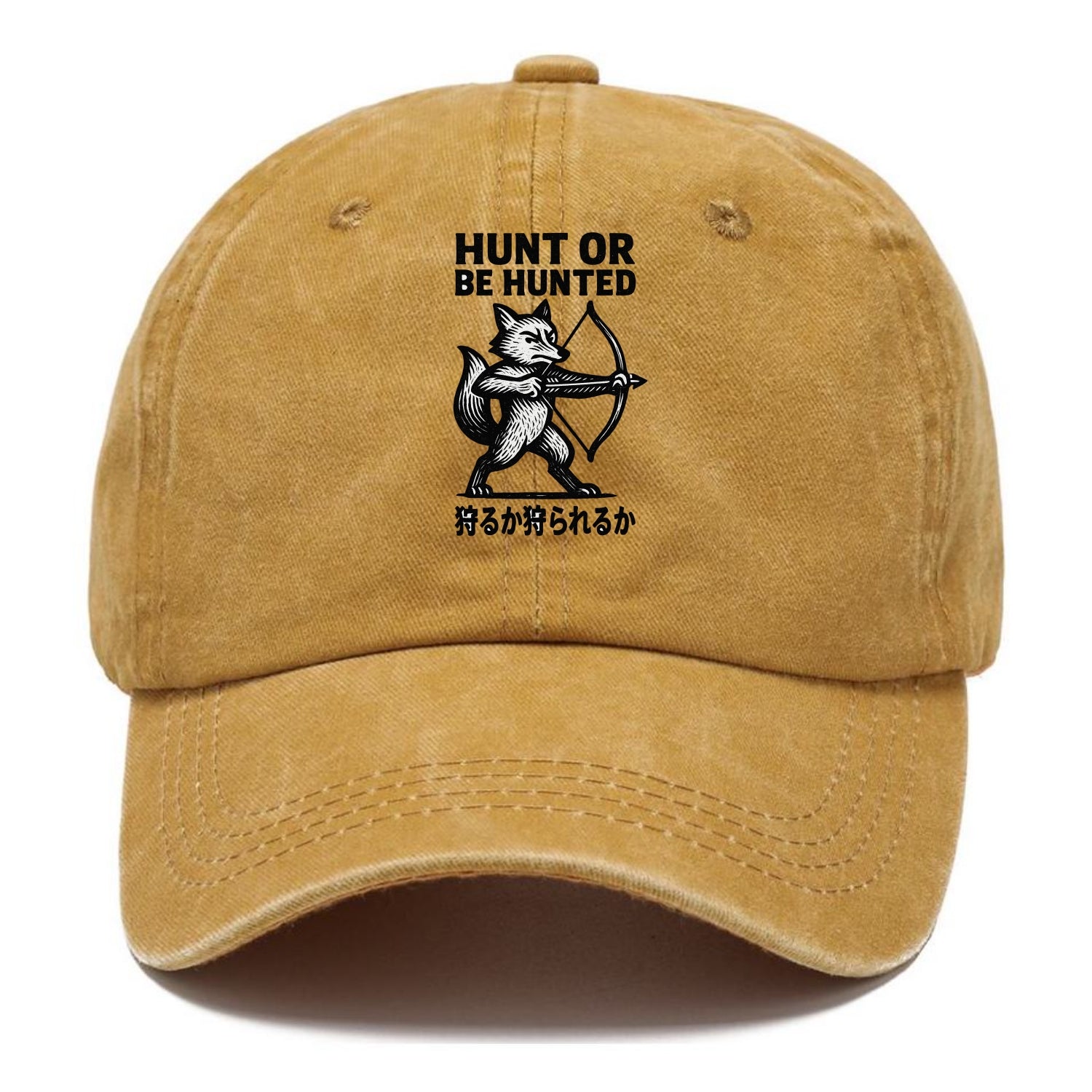 Hunt or Be Hunted - Fox drawing bow and Classic Cap - Golden Harvest(Yellow)