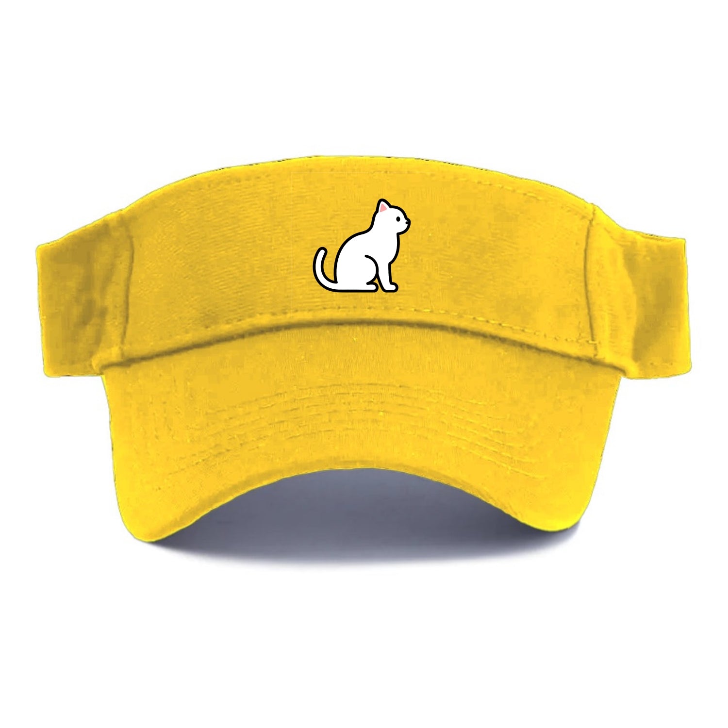 Domestic Shorthair - White classic flat side profile - Visor - Golden Harvest(Yellow)