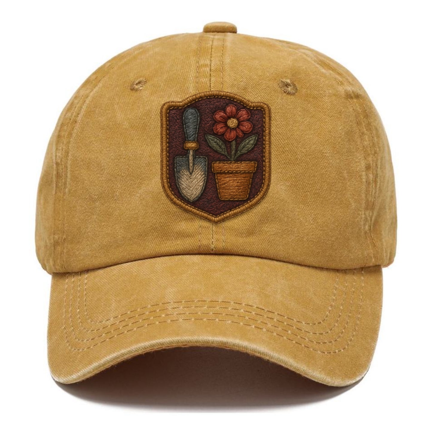 Garden trowel with flower pot - gardener badge - Classic Cap - Golden Harvest(Yellow)
