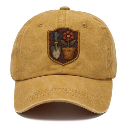 Garden trowel with flower pot - gardener badge - Classic Cap - Golden Harvest(Yellow)