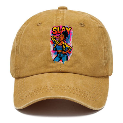 Empowered figure striking confident pose - "slay" culture, fierce and fabulous energy - Classic Cap - Golden Harvest(Yellow)