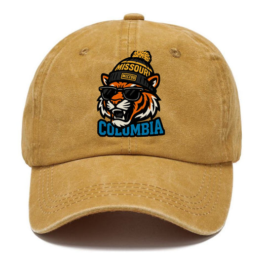 Columbia Tiger wearing Missouri beanie with Mizzou patch - Classic Cap - Golden Harvest(Yellow)