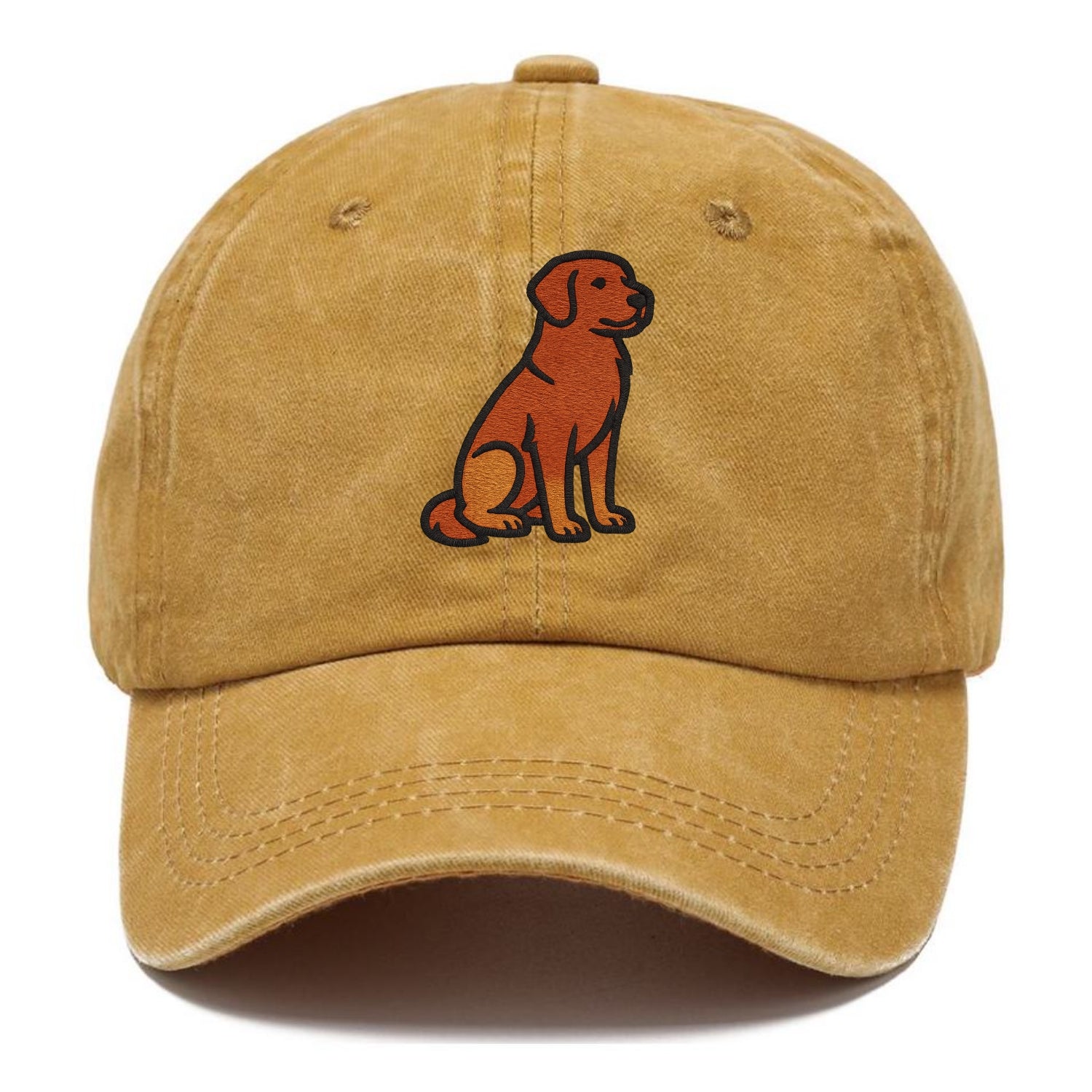 Nova Scotia Duck Tolling Retriever - Red embroidered pose - Classic Cap - Golden Harvest(Yellow)
