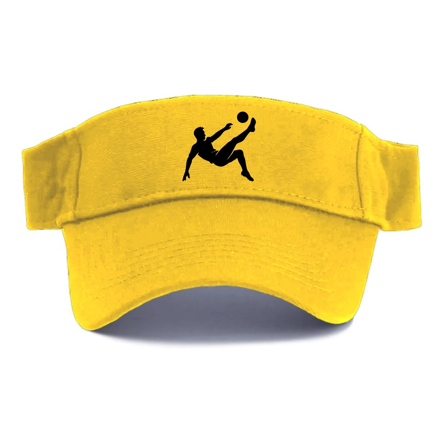Soccer player kicking ball mid-air - Visor - Golden Harvest(Yellow)